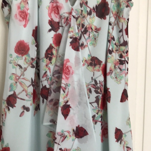 gorgeous light blue w floral Cynthia Steffe dress - Picture 2 of 4